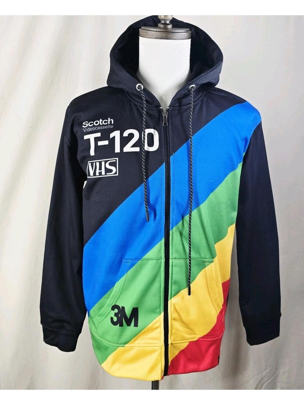 Hoodie Lab VHS Cassette V14 Full Zip Up Hoodie Size M Medium NWT New With Tags